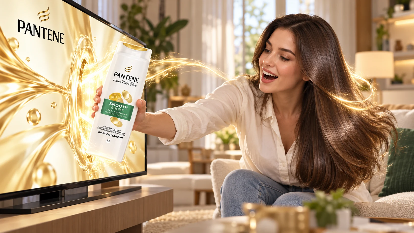 Pantene — η συσκευασία βγαίνει από την τηλεόραση